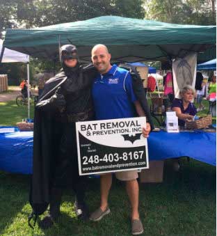 bat removal guy with batman