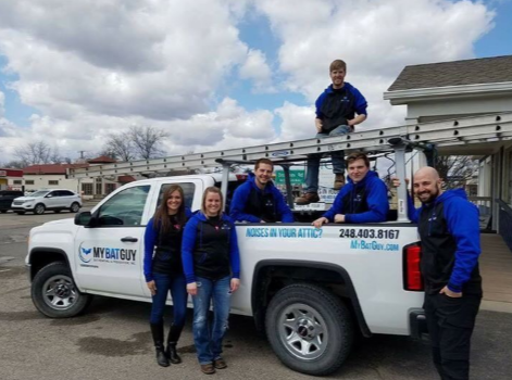 My Bat Guy crew in work truck